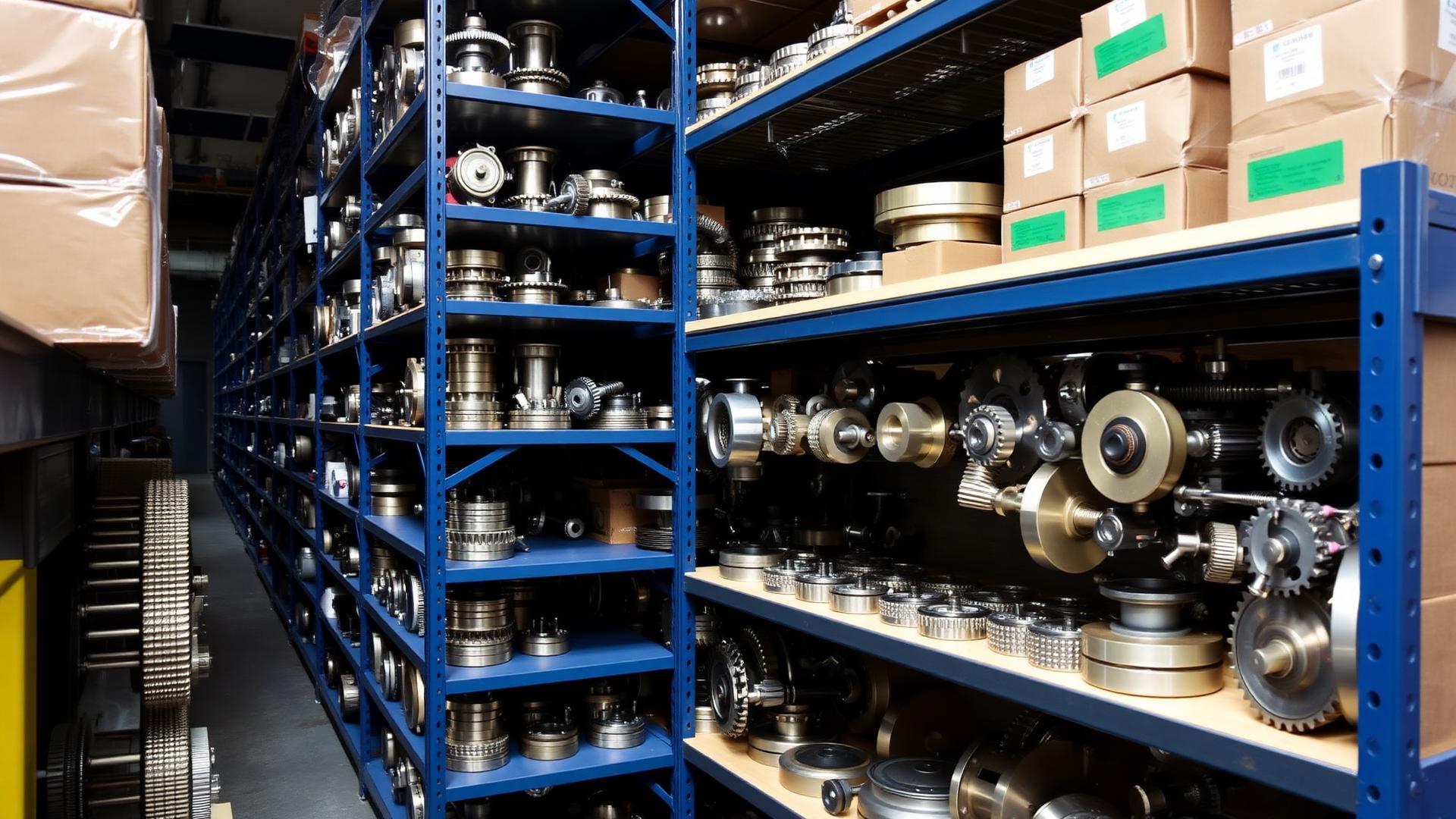 Warehouse of textile machine spare parts
